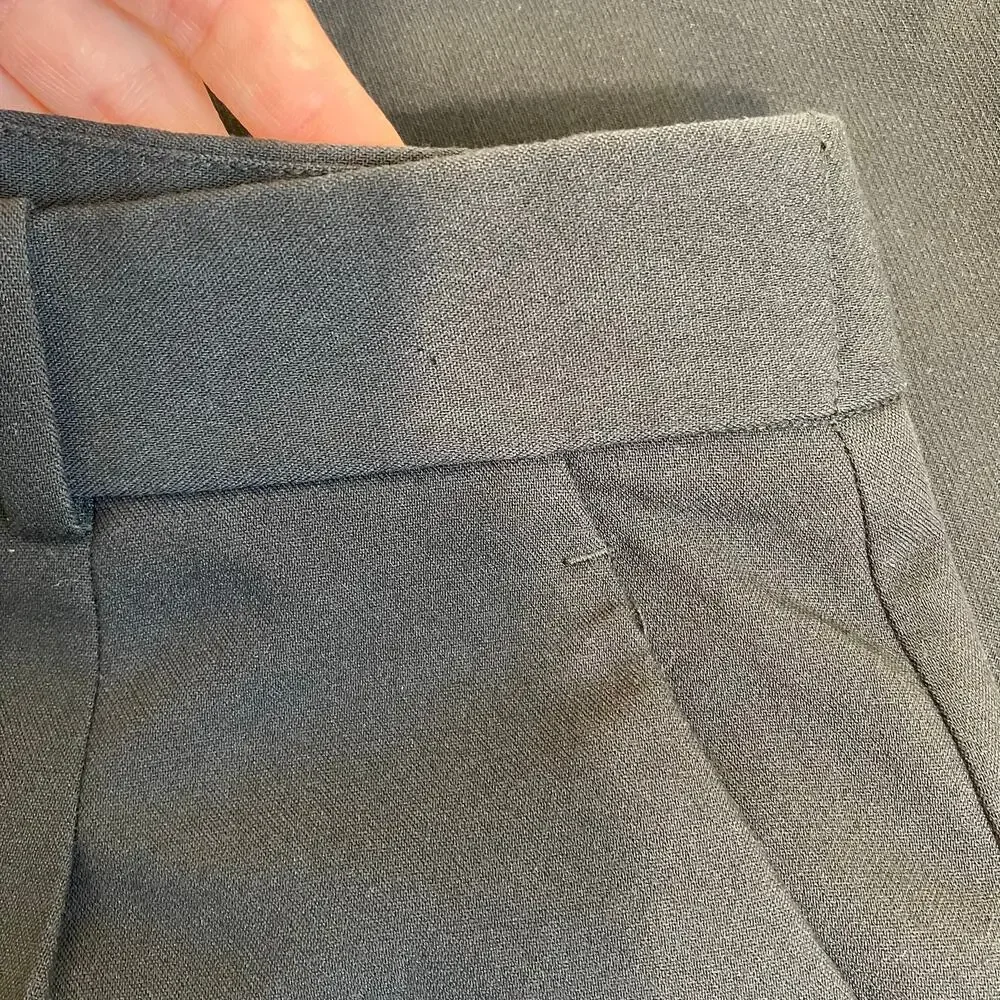 Abercrombie & Fitch Sz 31/12 Short Black Pleated Wide Leg Trouser Pants Classic
